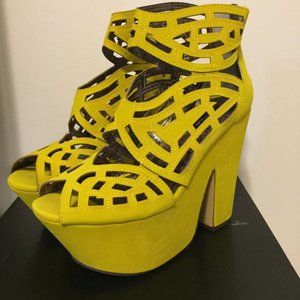 Yellow Gallista Platform Shoes